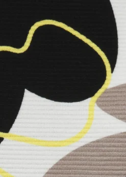 3/4-Arm Print Sweatshirt mit Rippstruktur