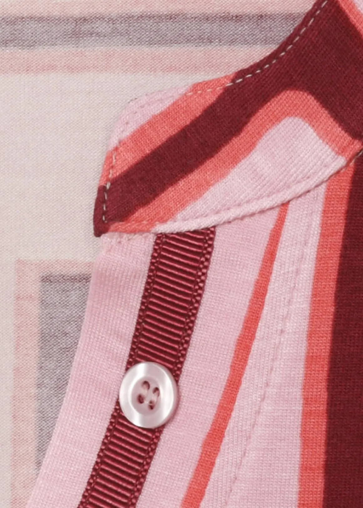 3/4-Arm Print-Shirt mit Gummizugsaum