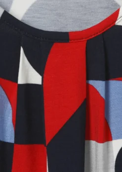 3/4-Arm Print-Shirt mit Gummizugsaum