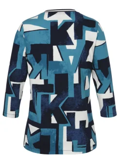 3/4-Arm Shirt mit grafischem Print