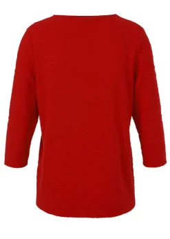 3/4-Arm Shirt mit Strukturmuster