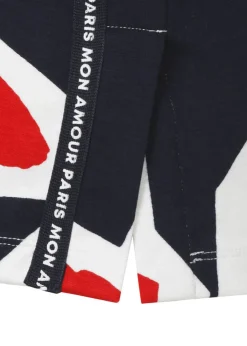 3/4-Arm Sweatshirt mit abstraktem Blumenmuster