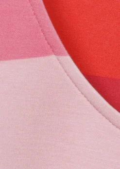 3/4-Arm Sweatshirt mit Blockstreifen