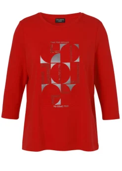 3/4-Arm Sweatshirt mit Front-Motiv