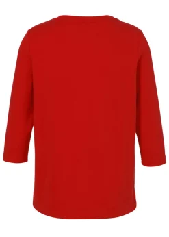 3/4-Arm Sweatshirt mit Front-Motiv