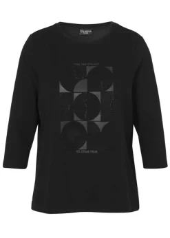 3/4-Arm Sweatshirt mit Front-Motiv