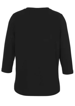 3/4-Arm Sweatshirt mit Front-Motiv