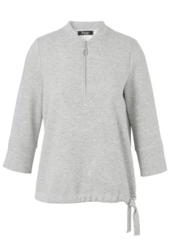 3/4-Arm Sweatshirt Silber-Melange