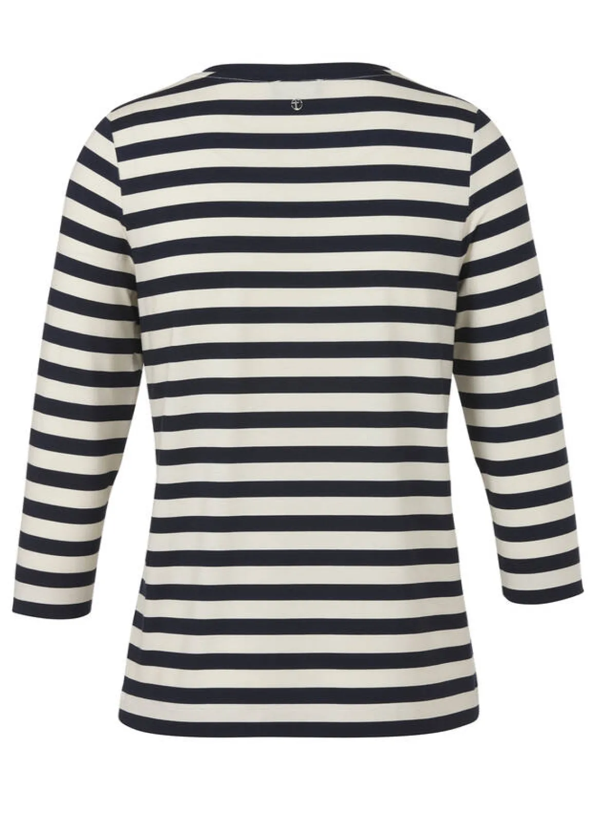 3/4-Arm Viskose-Jersey Shirt mit Streifenmuster