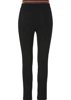 Bequeme Schlupfhose mit farblich abgesetztem Bund