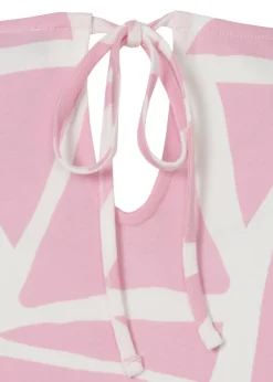 Chices Print-Shirt mit Gummizugsaum