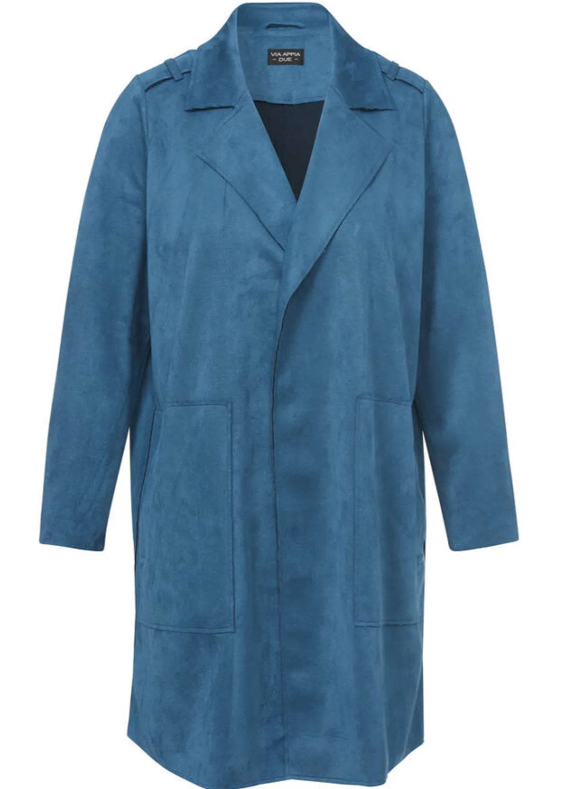 Dezente Langjacke in unifarbenem Design