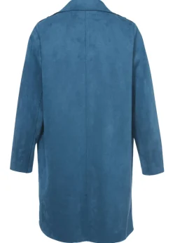 Dezente Langjacke in unifarbenem Design