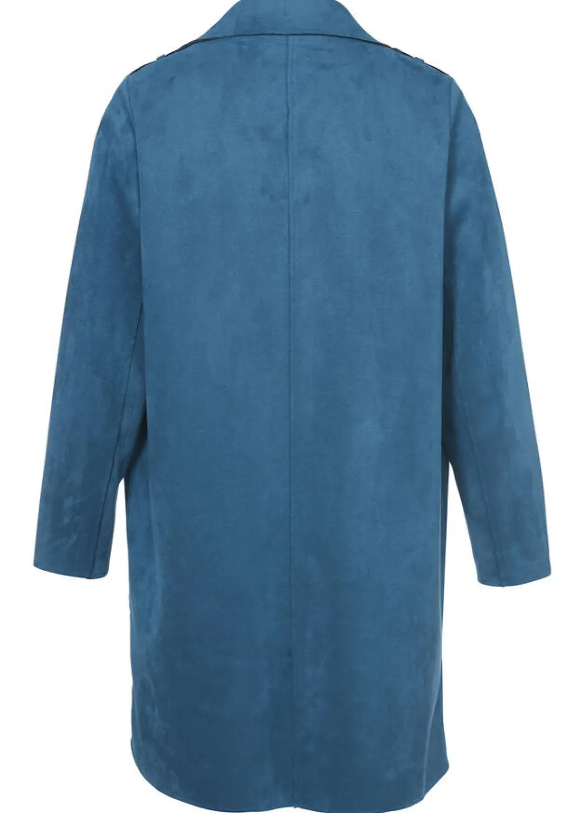 Dezente Langjacke in unifarbenem Design