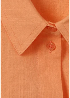 Dezente Longbluse in unifarbenem Design