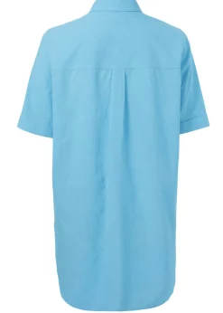 Dezente Longbluse in unifarbenem Design