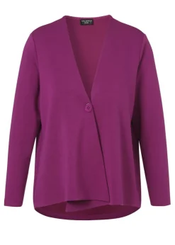 Edel-lässige Shirt-Jacke mit 1-Knopf-Verschluss