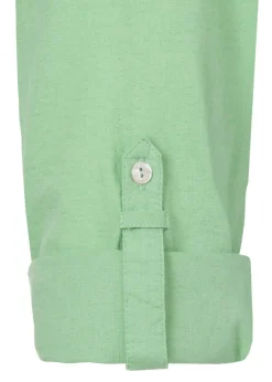 Edle 3/4-Arm Hemdbluse im Baumwoll-Leinen-Mix