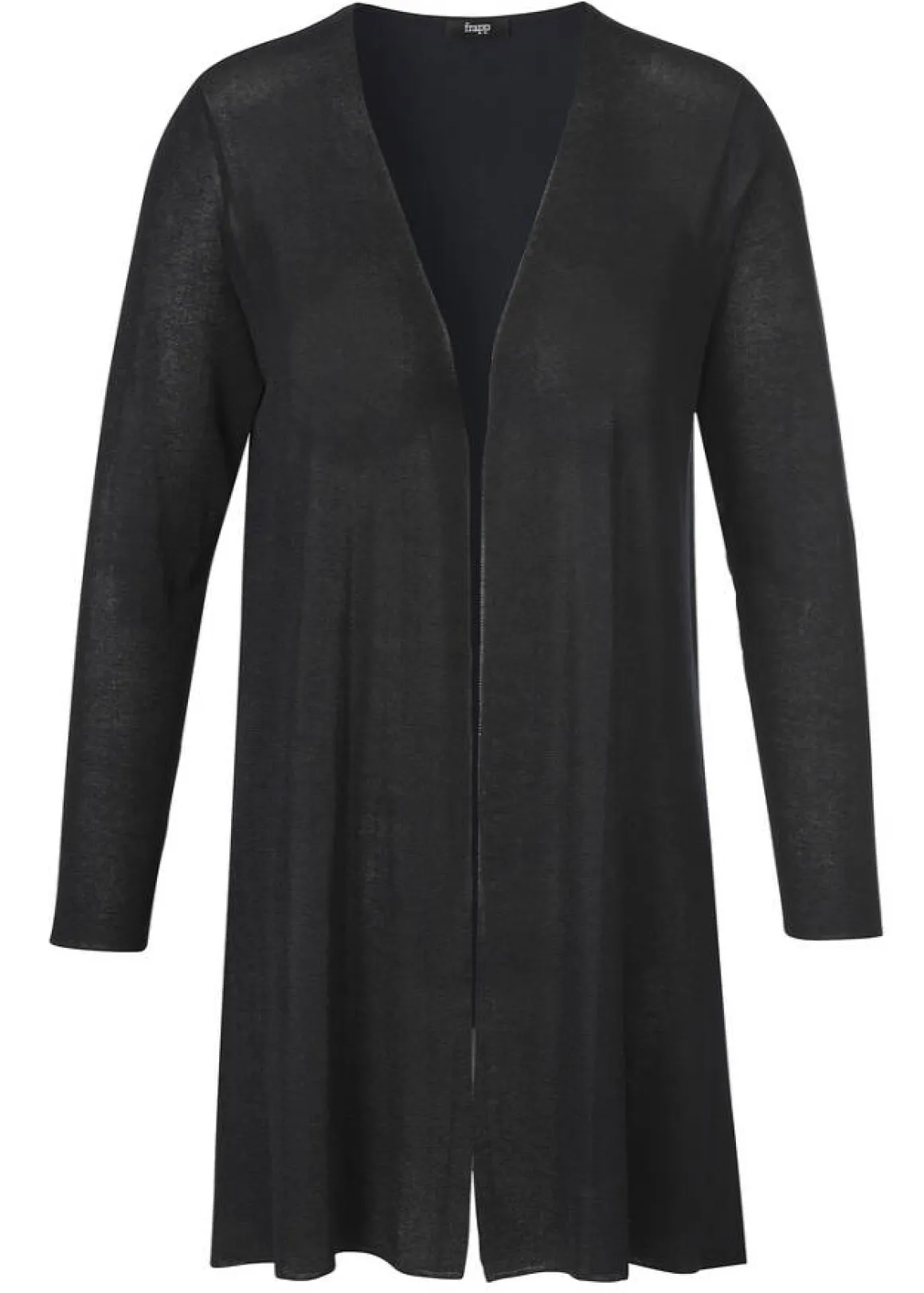 Edle Feinstrick Longjacke mit Blusensaum hinten