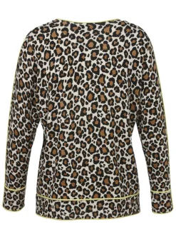 Edler Feinstrick-Pullover Leo-Print