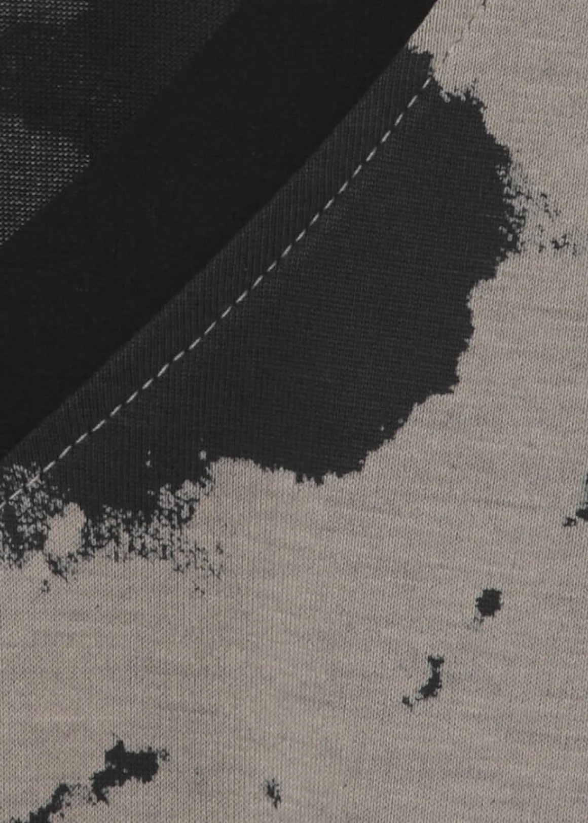 Edles Shirt Bicolor-Print Schwarz - Nougat