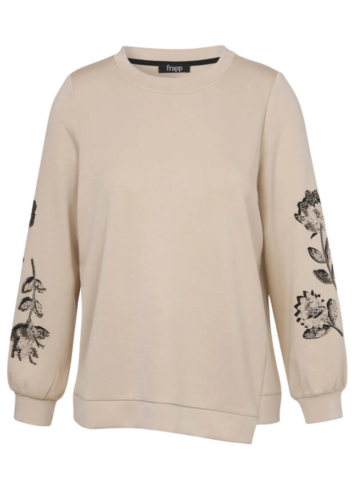 Edles Sweatshirt mit verzierten Ärmeln