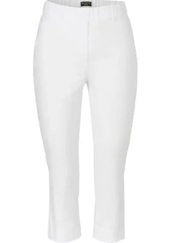 Elastische 3/4-Hose mit schmalem Bein