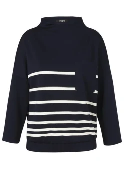 Exklusives Sweatshirt mit Streifenmuster und Tasche