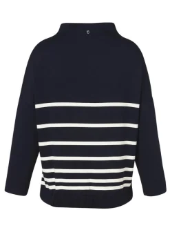 Exklusives Sweatshirt mit Streifenmuster und Tasche