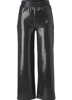 Extravagante Schlupf-Hose mit weitem Bein