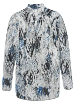 Extrovertierte Strickjacke mit Allovermuster