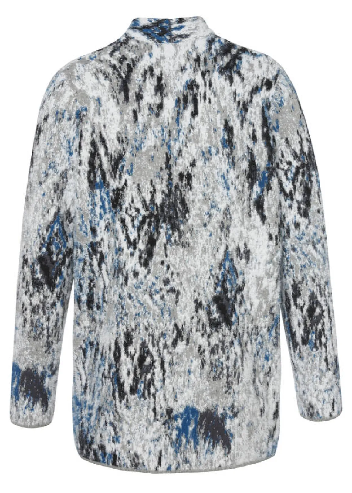 Extrovertierte Strickjacke mit Allovermuster