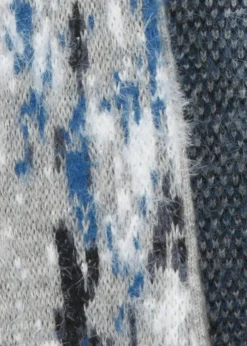 Extrovertierte Strickjacke mit Allovermuster