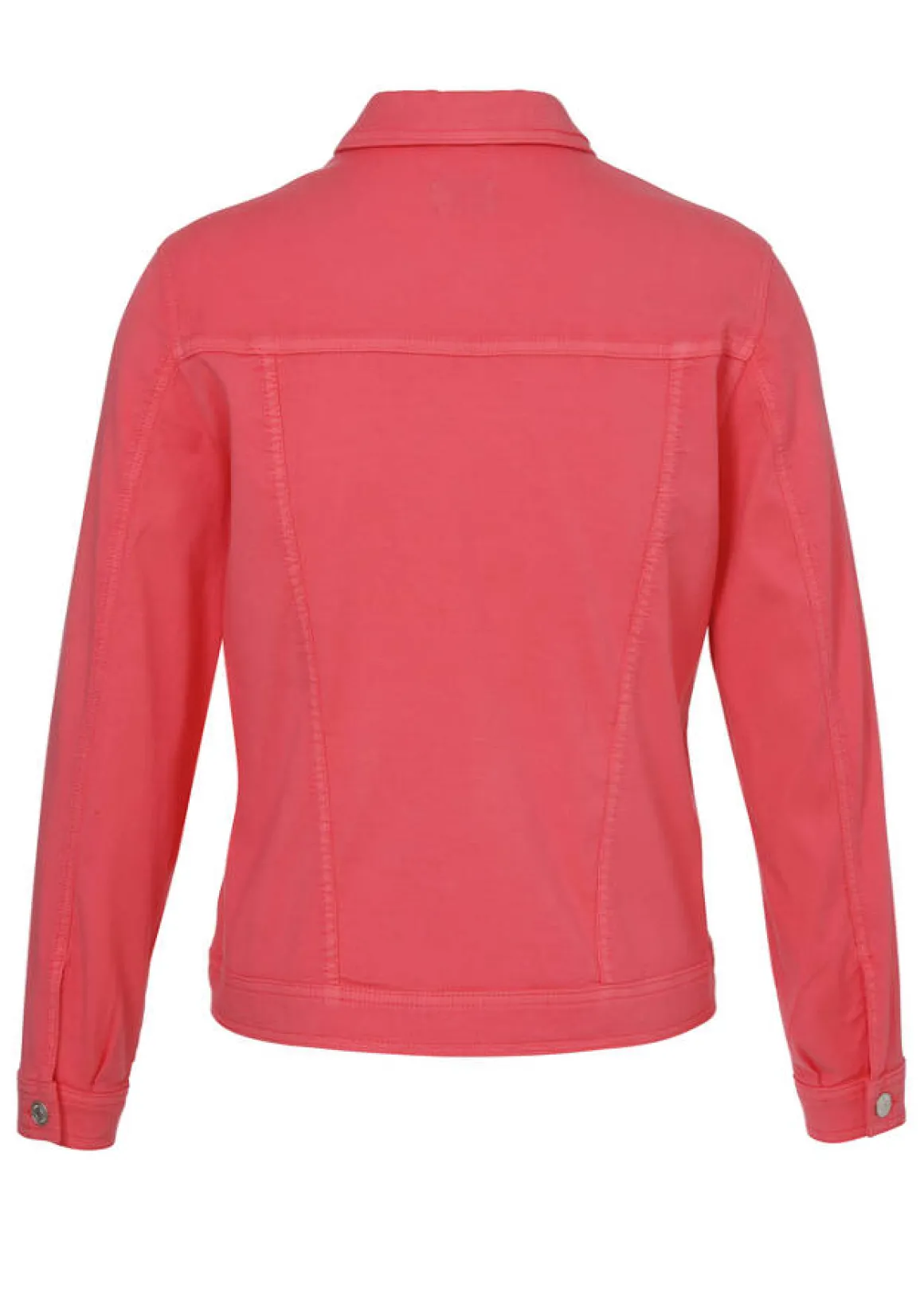 Farbige Jeansjacke mit modischem Crash-Effekt