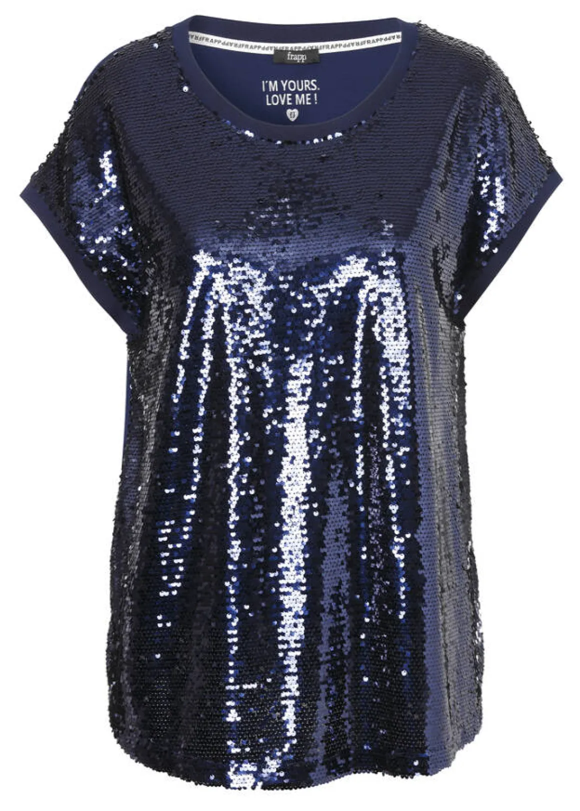 Feines Shirt mit Pailletten Front