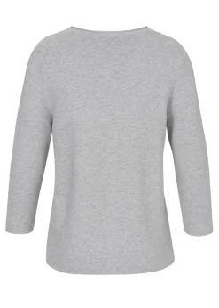 Feinstrick 3/4-Arm Pullover aus softer Baumwolle