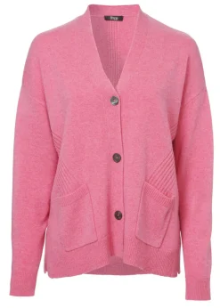 Feminine Strickjacke in unifarbenem Stoff