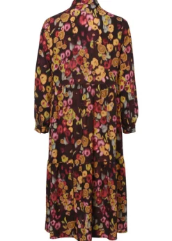 Feminines Blusenkleid mit geblümtem Allover-Muster