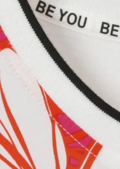 Feminines Blusenshirt mit grafischem, floralem Front-Print