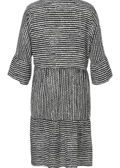 Feminines Volantkleid mit Wellenmuster