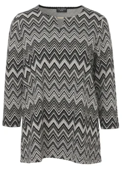 Fesches 3/4-Arm-Shirt mit Glitzergarn