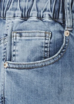 Flared Jeans Hellblau Used-Look