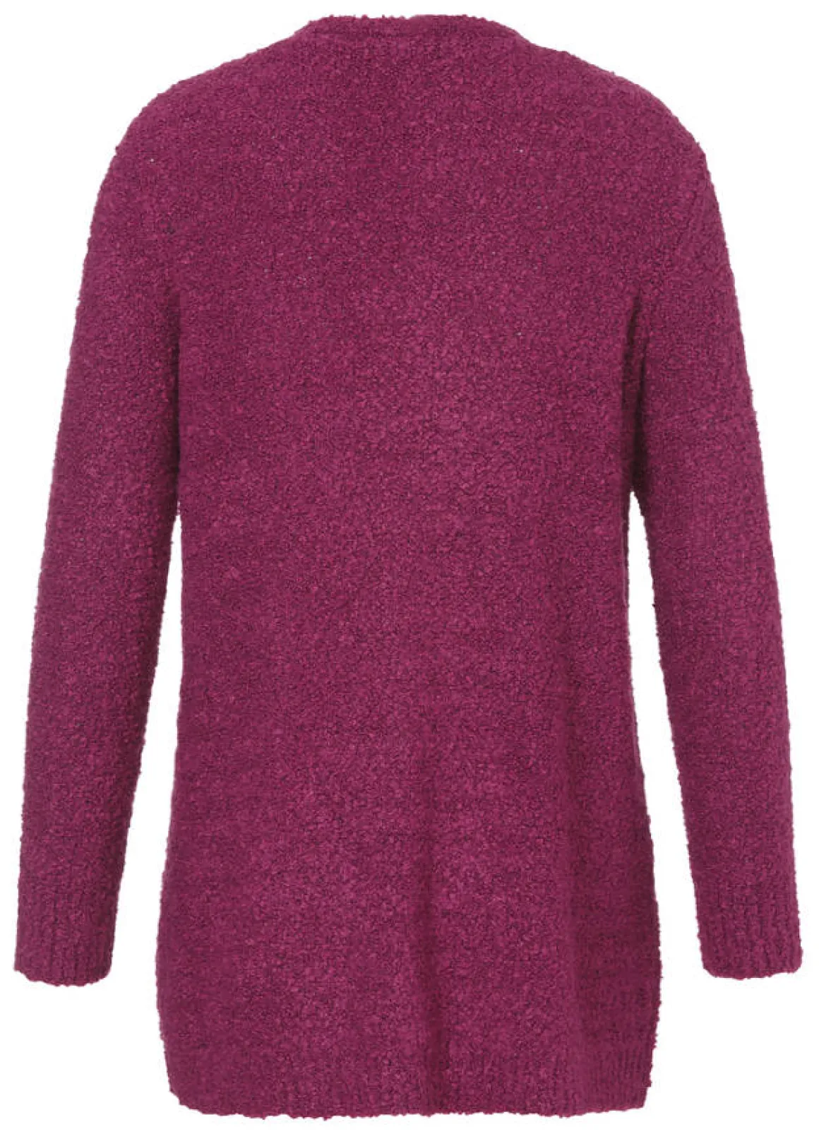 Flauschige Bouclé-Strickjacke