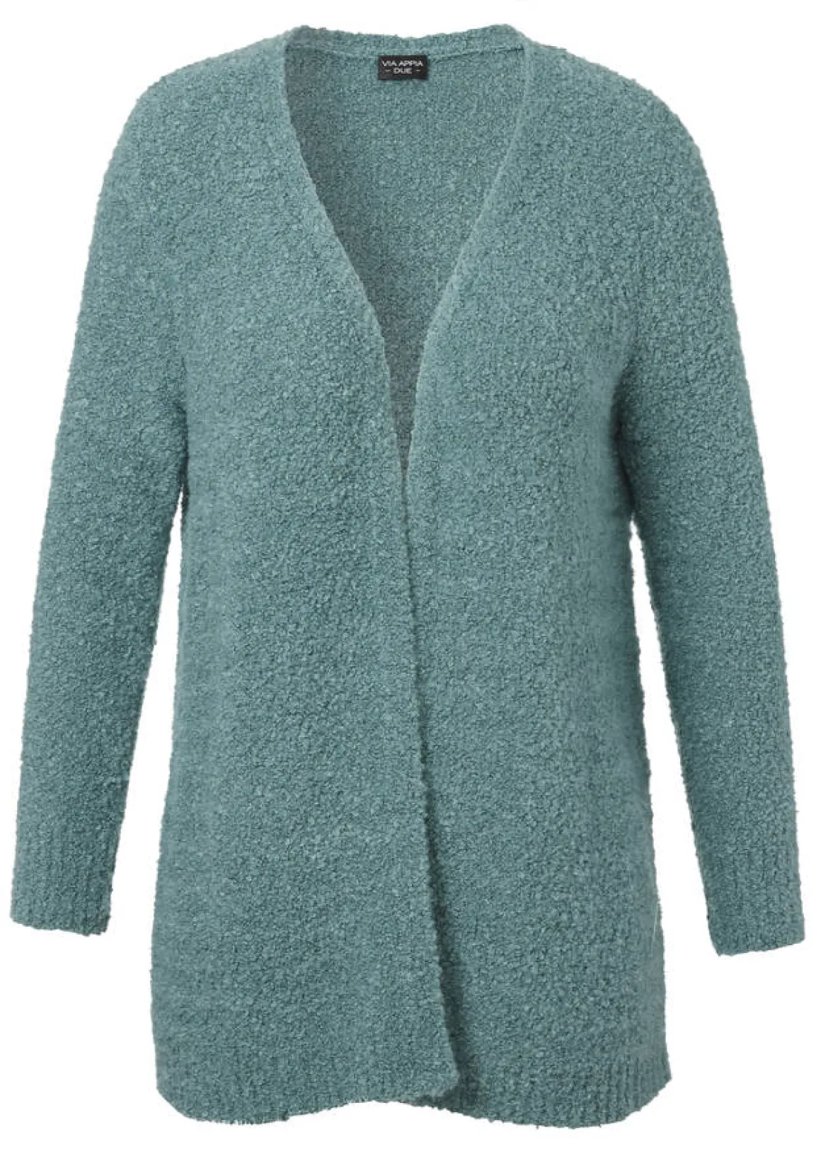 Flauschige Bouclé-Strickjacke