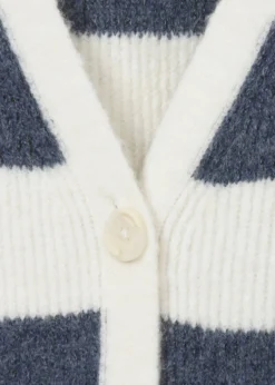 Flauschige Feinstrickjacke Ringel