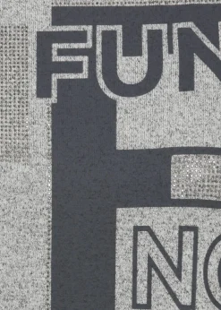 Flauschiges 3/4-Arm Sweatshirt mit Kelchkragen