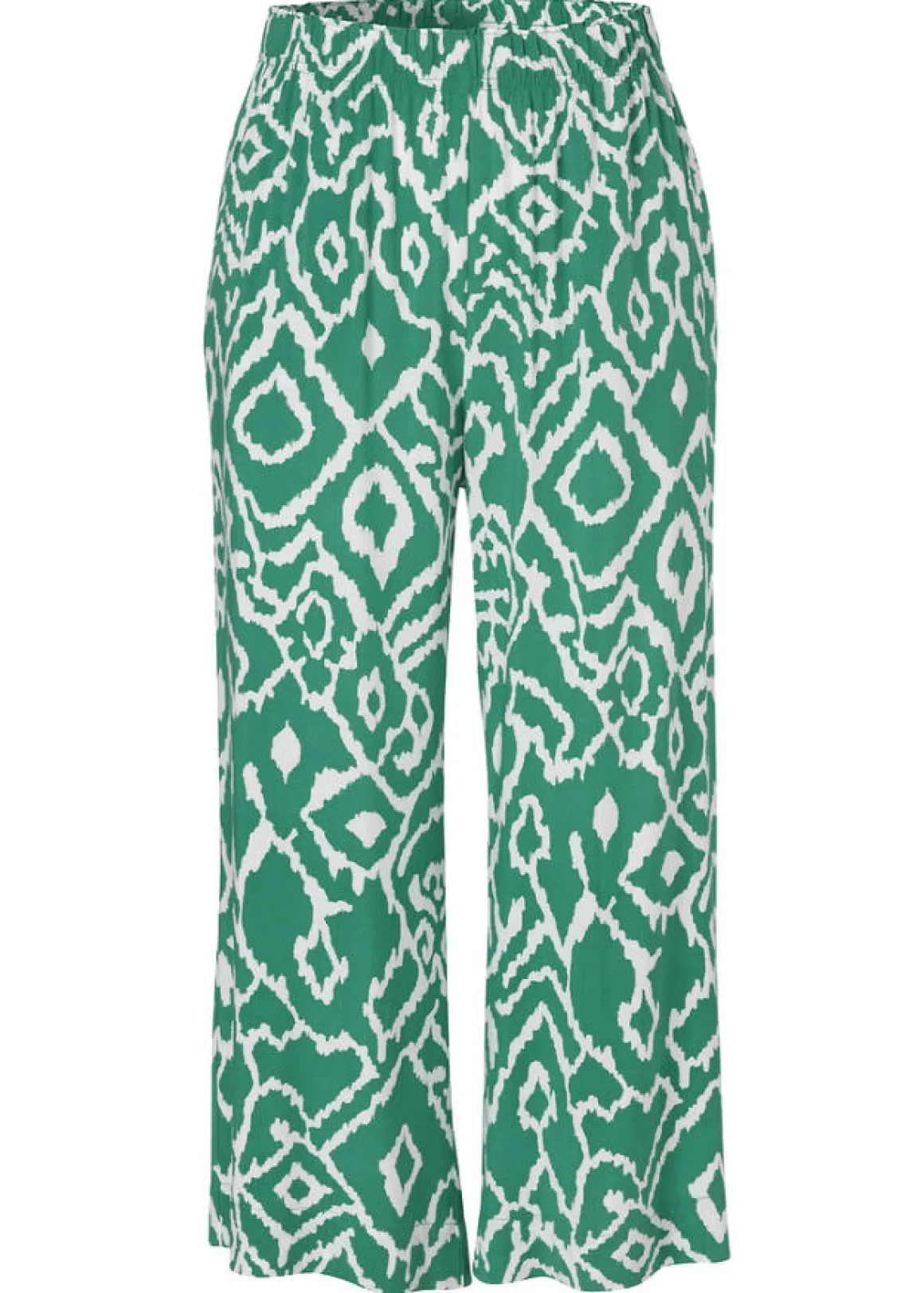 Fließende Viskose-Hose mit Modern Ethno Print