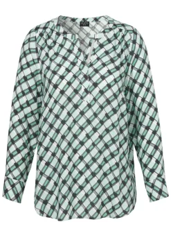 Fließende Viskose-Schlupfbluse in edler Farbharmonie