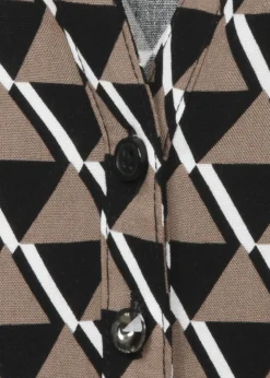 Fließende Viskose-Schlupfbluse in edler Farbharmonie