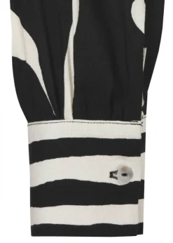 Fließende Viskose-Tunika mit Allover-Print